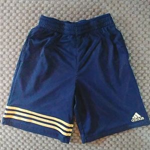 Adidas Shorts Boys Large Navy/ Yellow